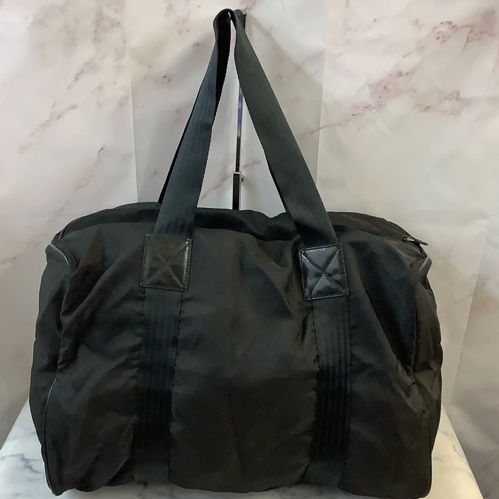 GUC Gucci Canvas Black Duffle Men's Travel Bag